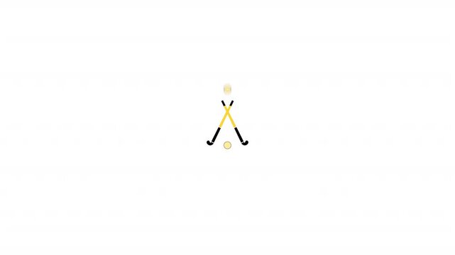 Hockey sticks cross icon