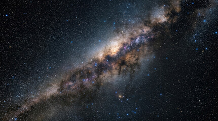 Obraz premium Stunning View of the Milky Way Galaxy Across a Clear Night Sky