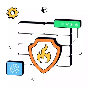 Firewall Protection and Network Security Animation