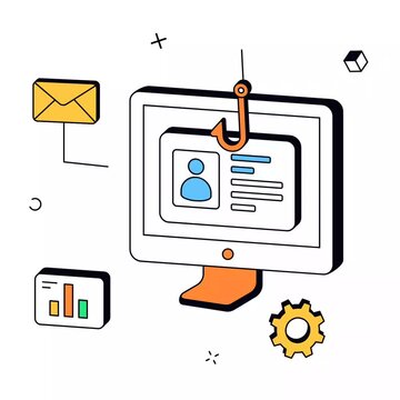 Online Phishing and Identity Theft Cyber Security Animation