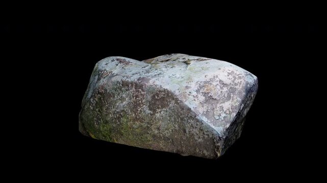 Basalt Rock Isolated On Transparent Background With Alpha Channel 4 K For Vfx, Game, And 3 D Projects