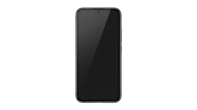 Black smartphone device screen closeup.