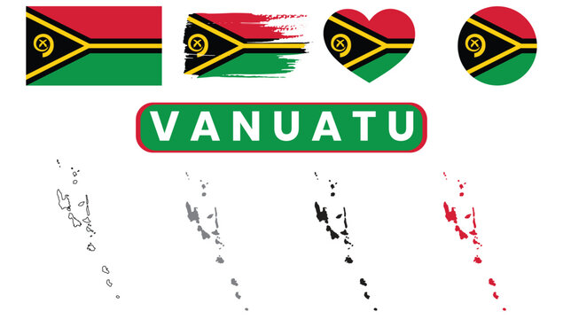 Vanuatu flag variations and graffitiVanuatu flag variations and graffiti