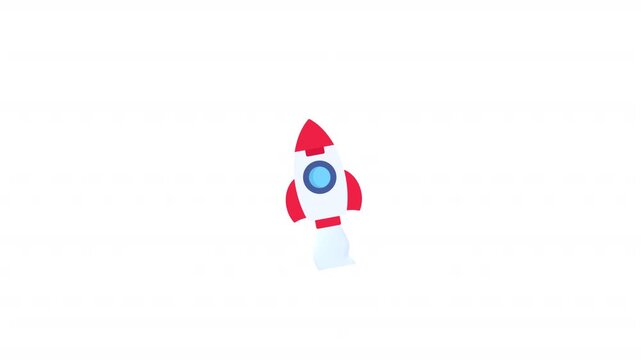 rocket on white background