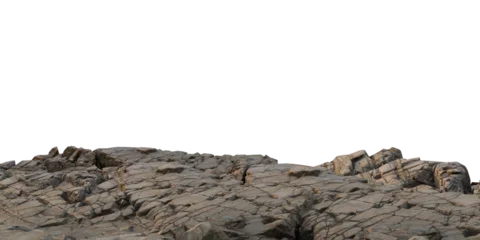 Fotobehang Wit rock in the mountains png landscape cracked rocky terrain Isolated  © object.things