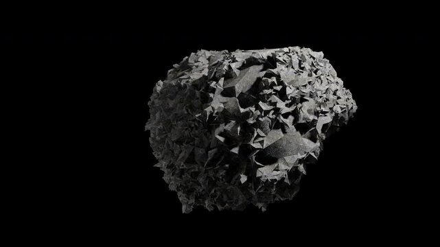 Basalt Rock Isolated On Transparent Background With Alpha Channel 4 K For Vfx, Game, And 3 D Projects