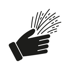 Obraz premium Hand With Harvest Grain Icon. Agricultural Crop And Food Supply Silhouette Symbol. Organic Grain. Isolated Vector Illustration