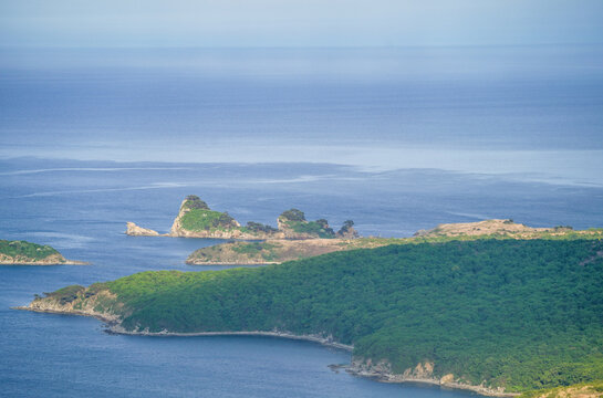 bays and coves of the Krabbe Peninsula in Primorye, Russia