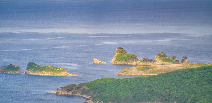 bays and coves of the Krabbe Peninsula in Primorye, Russia
