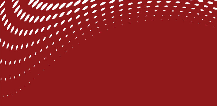 Red halftone wave background with dynamic dotted modern pattern