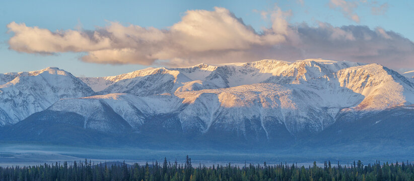 Landscape of the Altai Mountains in Siberia, Altai Republic, Russia