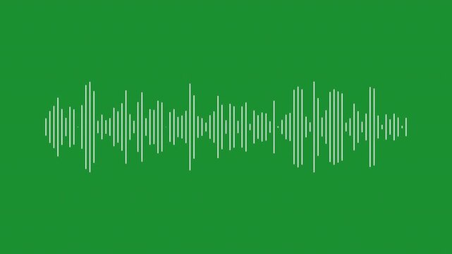 sound Audio waveform animation with transparent background, sound wave audio wave form isolate, background with alpha channel, 4k video.	