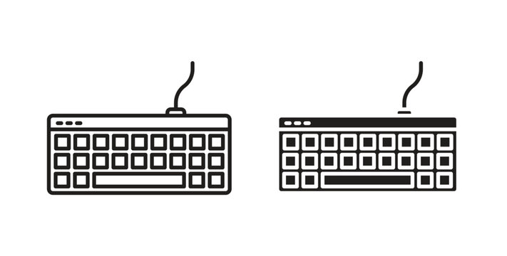 Keyboard icon symbol vector illustration. vector flat clipart object eps10