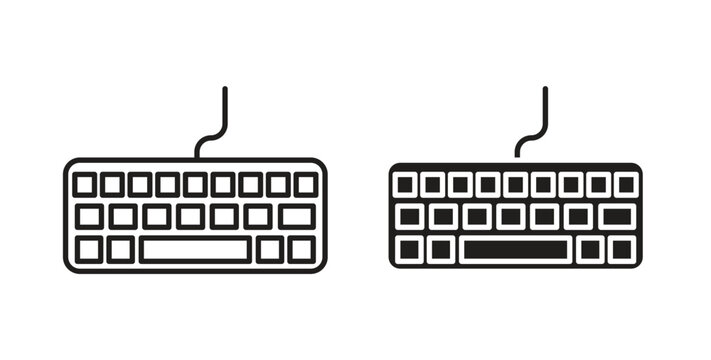 Keyboard icon symbol vector illustration. vector flat clipart object eps10