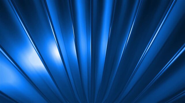 Abstract Thin Glass Panels Rotate And Move. The Panels Shine And Reflect Each Other. Abstract Geometric Background With Transparent Blue Glass Moving Shapes