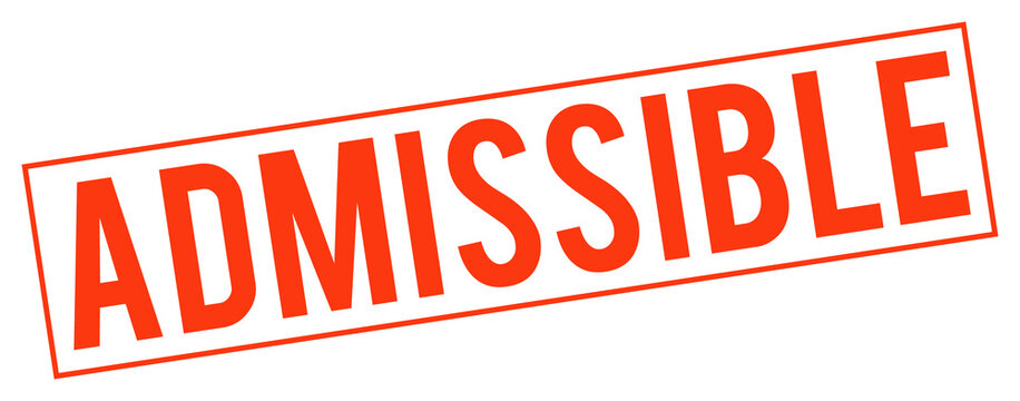 Admissible stamp mark on transparent background