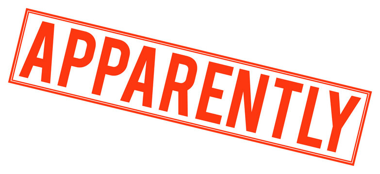 Red apparently stamp on transparent background
