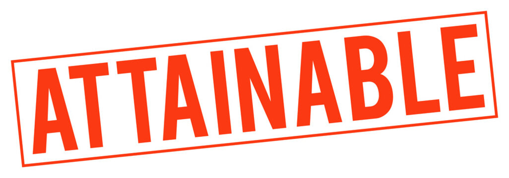 Red attainable stamp on transparent background