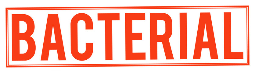 Fototapeta premium Large red bacterial stamp text on transparent background