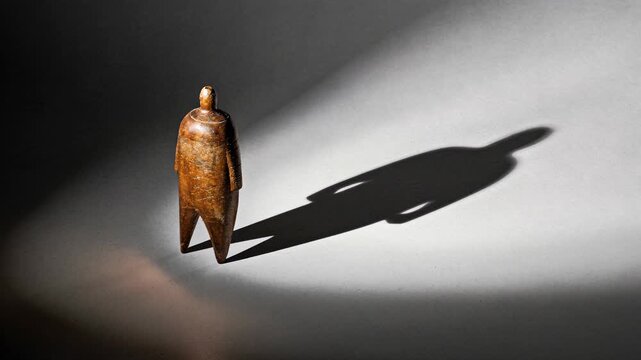 Small Figure Casting Large Shadow Power Concept