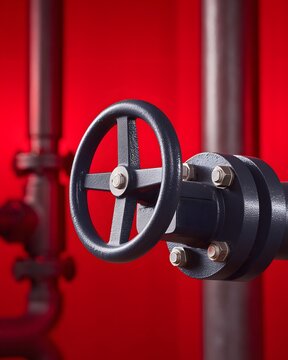 Engineers examine a hydroelectric penstock valve assembly in a power plant