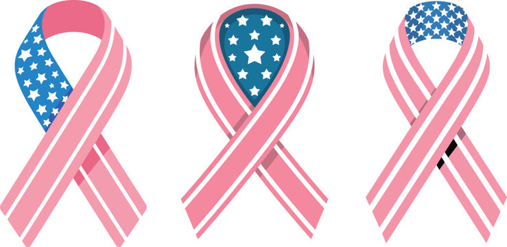 American awareness ribbons patriotic symbol