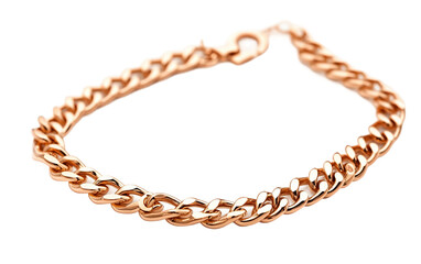 Obraz premium Charming rose gold chain necklace displayed in flat arrangement showcasing delicate craftsmanship luxury appeal and classic fashion accessory isolated on transparent background PNG