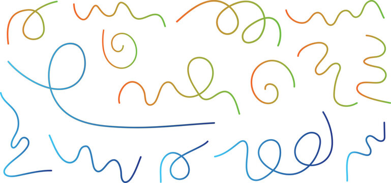 Colorful cursive writing on a white background