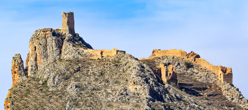 Ruinas del Castillo de Xiquena en Lorca, Murcia.