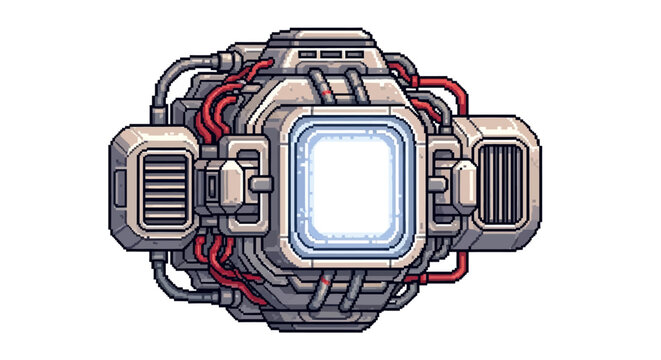 Futuristic Sci-Fi Mechanical Device with Glowing Core.