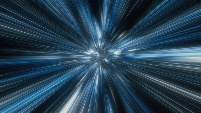 Radial starburst accelerating outward in dark space field