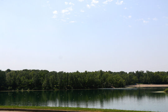 View of lake Jarun in Zagreb, Croatia.