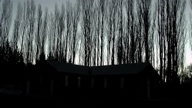 Silhouette Of A Welsh Chapel At Dawn, Gaiman, Patagonia, Argentina