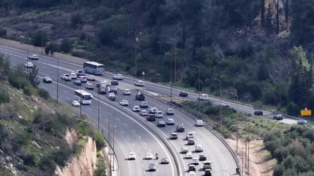 
Aerial Highway One Farmers Protest Traffic Slowdown Israel

Drone footage of farmers protest blocking Highway 1 traffic Israel February 4 2026 demonstration
