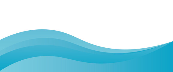 Fototapeta premium Blue and white business wave banner background. vector