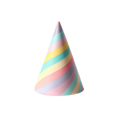 Fototapeta premium Colorful Party Hat on Transparent Background