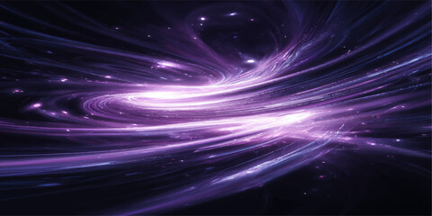 cosmic vortex in vibrant hues of purple, showcasing a swirling display of celestial beauty, light, and energy, a surreal spectacle of the universe. © ITS OK