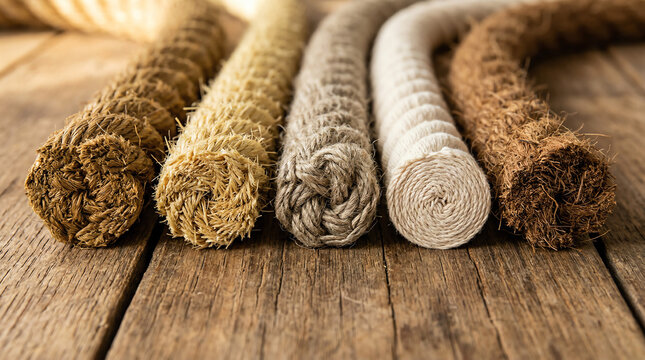 Side by Side Comparison of Sisal and Manila Rope Fibers