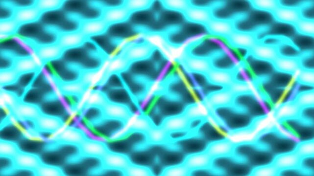 Colorful Light Waves and DNA Helix Animation for Scientific Visualization