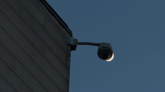Smart city infrastructure is under constant video surveillance with advanced technological equipment
