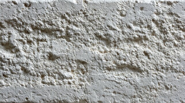 Highly textured rough white plaster surface showing deep irregular indentations and peaks