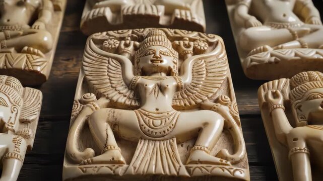 Collection of Ancient Carved Figures.