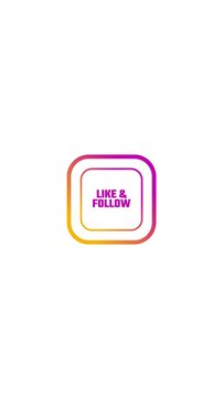 Social Media Intro Outro Template Animation for vertical videos with Like and Follow Text