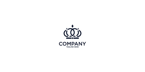 Fototapeta premium Simple royal king crown logo design premium vector