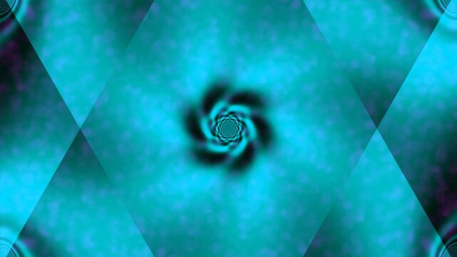 Abstract Spiral Pattern with Vibrant Green and Black Swirl Motion