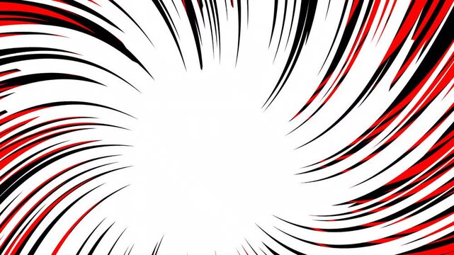 Dynamic Red and Black Manga Style Speed Line Animation
