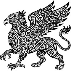 Obraz premium Tribal tattoo style griffin
