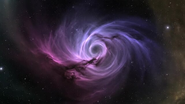 Majestic swirling galaxy with vibrant nebula and starry background