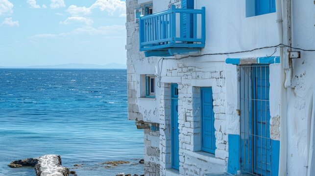 Greece travel. explore the mesmerizing views of the sea and iconic white and blue architecture