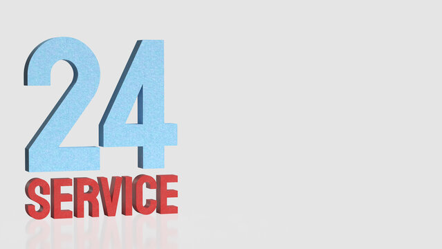 Reliable Twenty Four Hour Service Availability Concept 3d render.